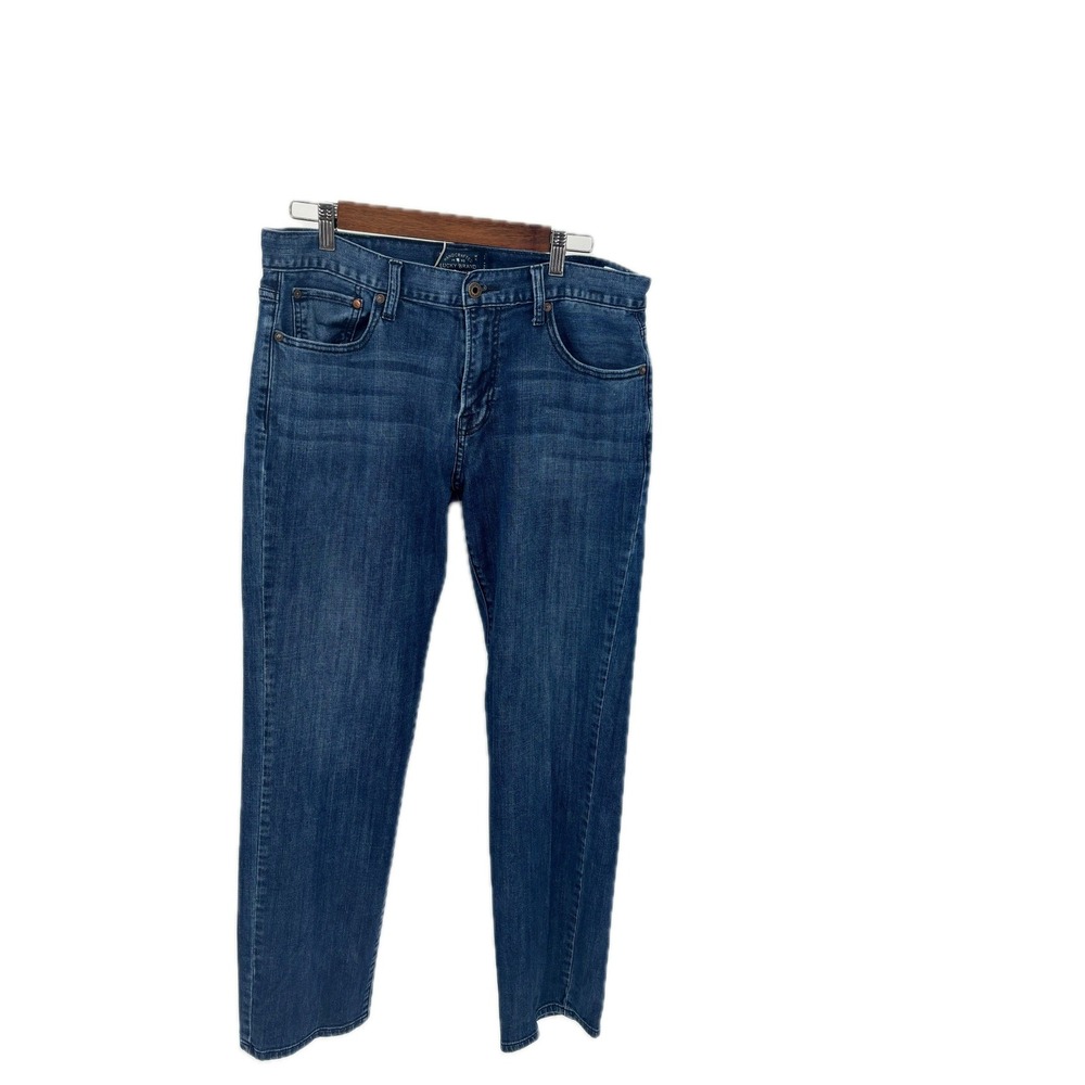 Lucky Brand 221 Original Straight Jeans Mens Blue Denim Medium Wash Classic Fit